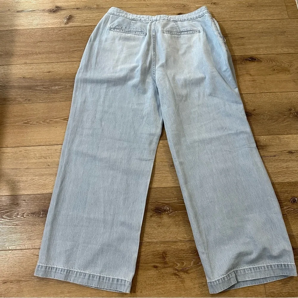 Madewell The Curvy Harlow Wide-Leg Trouser Light Wash Denim Jeans Sz W32 NWT - Picture 10 of 10